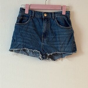 Zara Dark Blue Jean Shorts
